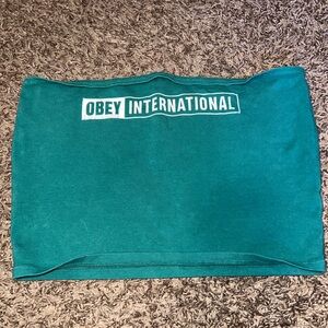 Obey International teal and green crop top #skater #streetwear #obey